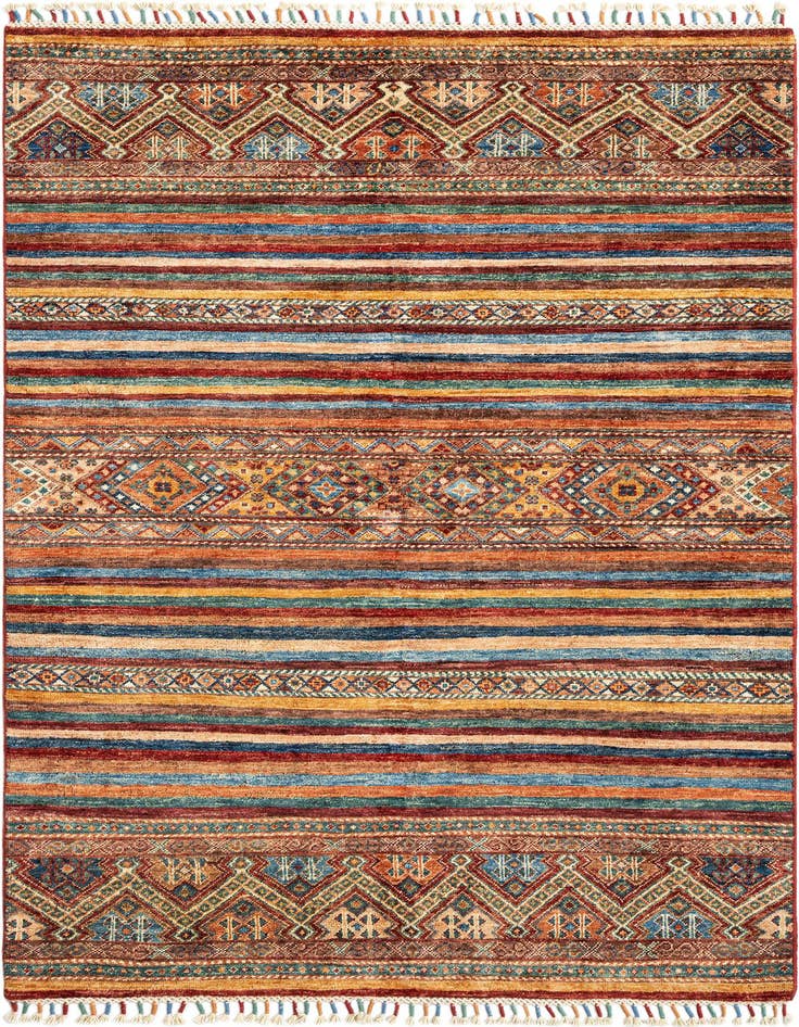 Detail image of 4' x 5' 11 Torkman Wool Rug