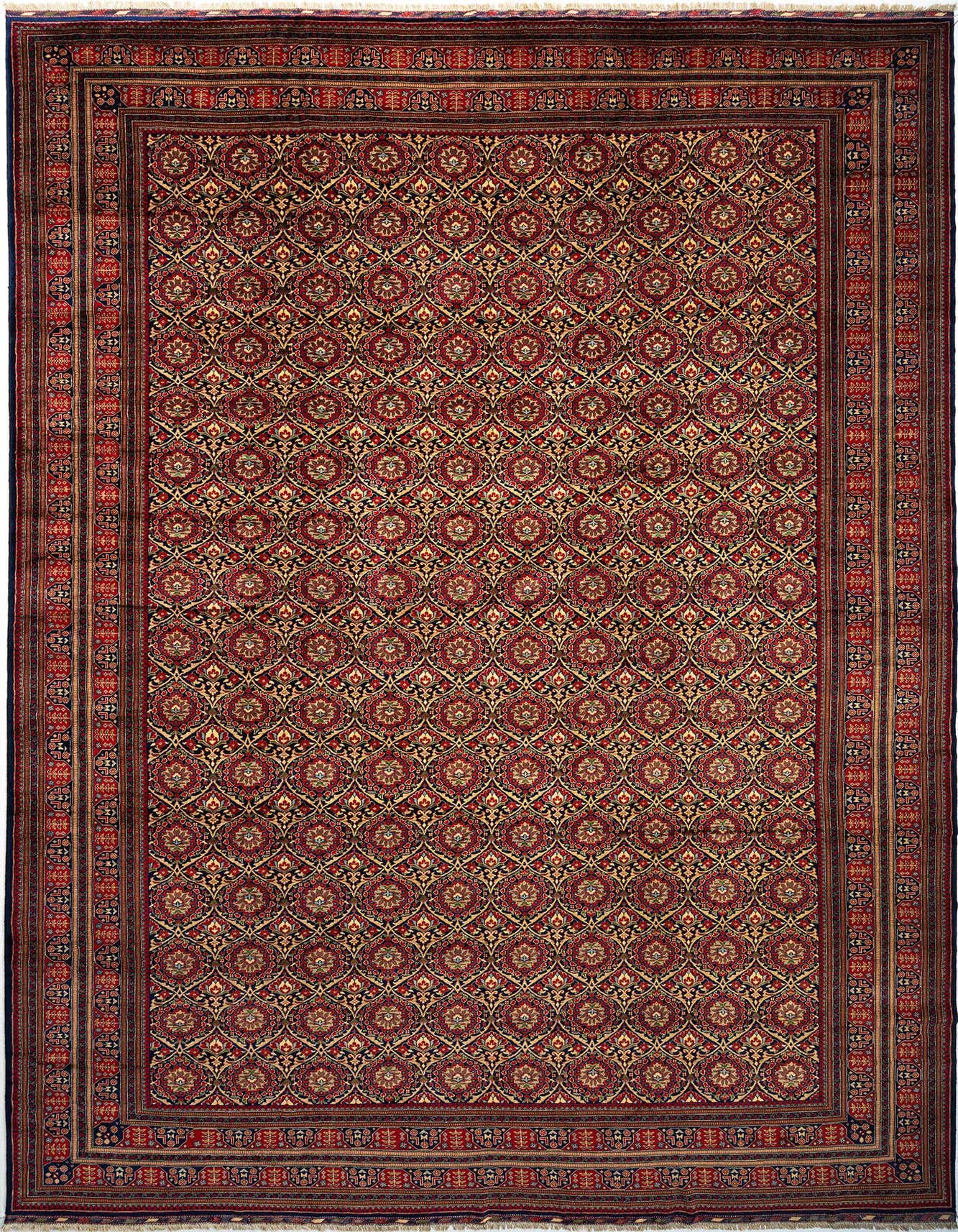 12' 8 x 19' 2 Torkman Wool Rug