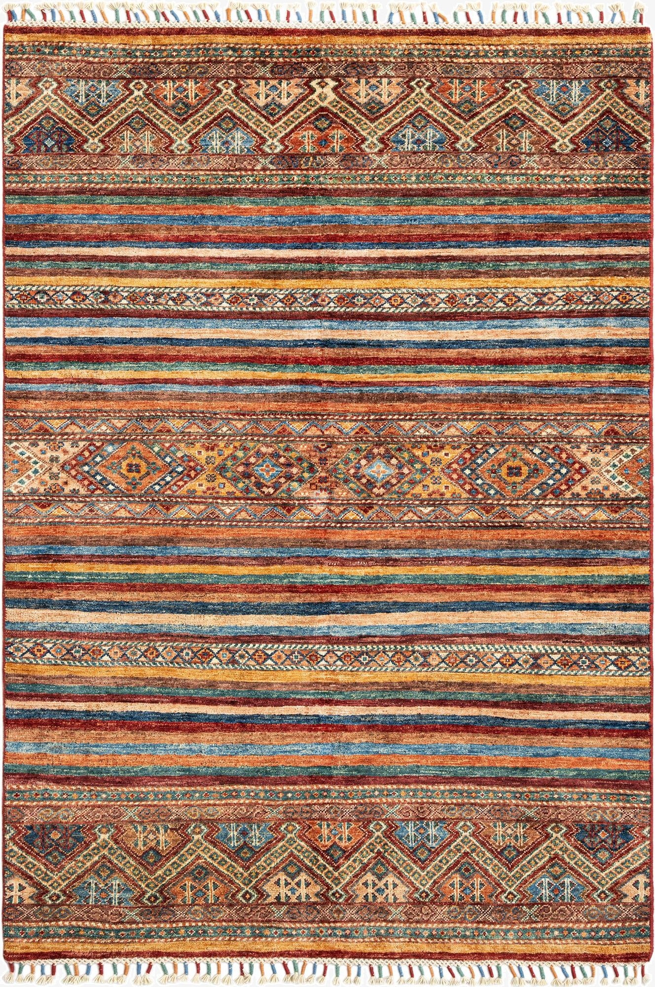 4' x 5' 11 Torkman Wool Rug