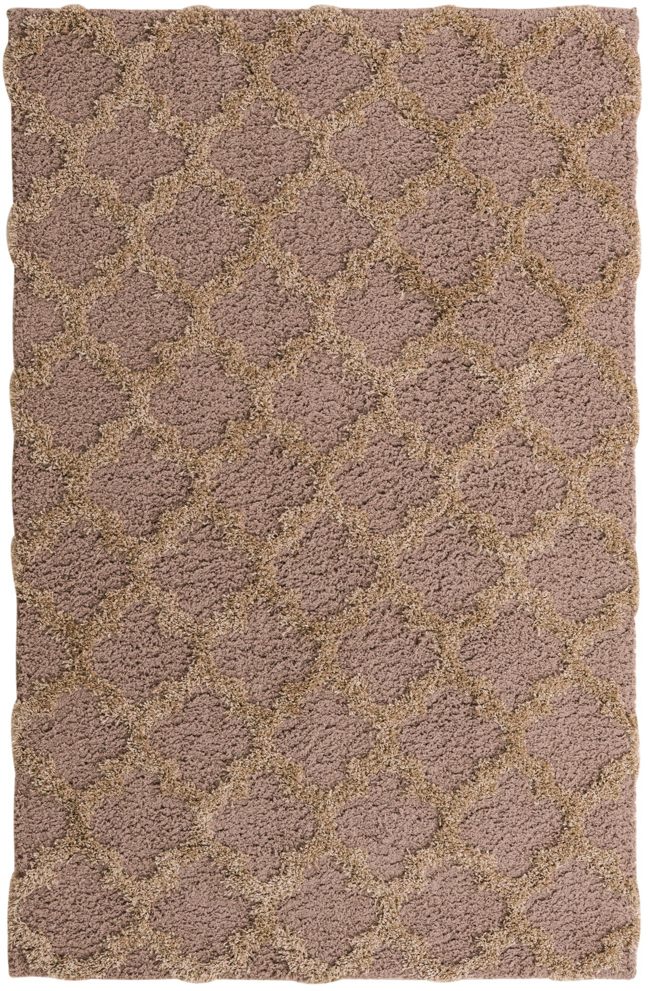 5' x 7' 8 Trellis Shag Rug