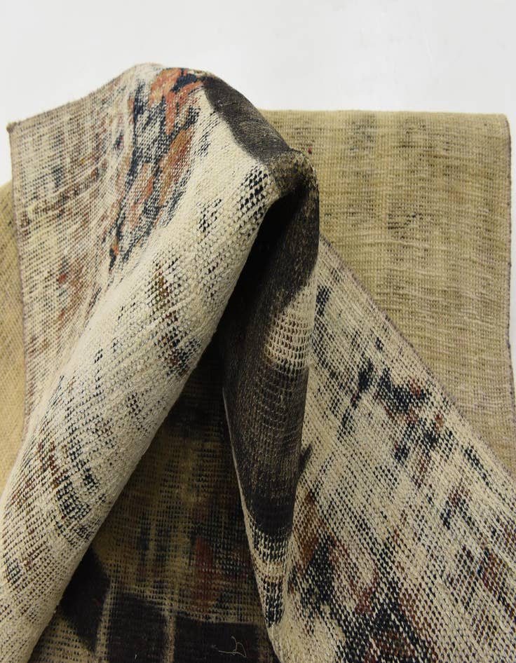 Detail image of 3' 5 x 4' 8  Hand Knotted Ultra Vintage Persian Wool Rug