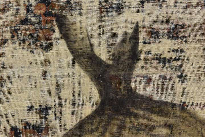 3' 5 x 4' 8 Hand Knotted Ultra Vintage Persian Wool Rug
