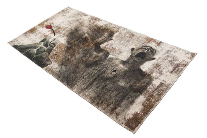 3' x 5' 9 Hand Knotted Ultra Vintage Persian Wool Rug