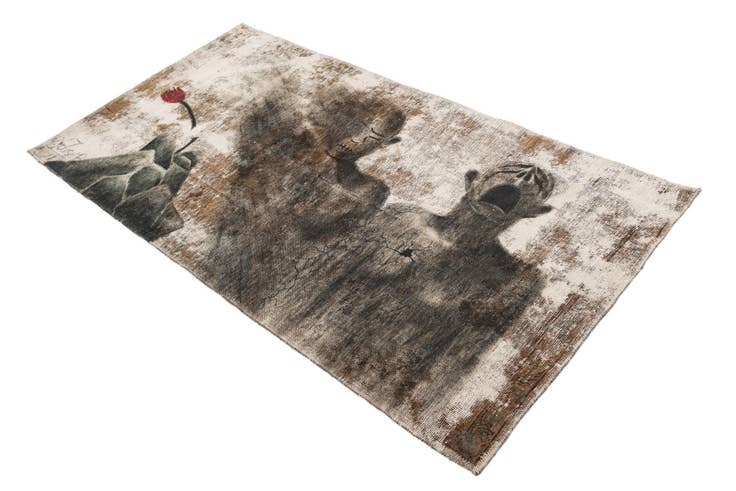 Detail image of 3' x 5' 9 Hand Knotted Ultra Vintage Persian Wool Rug