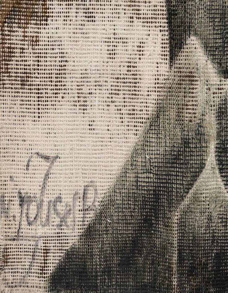 Detail image of 3' x 5' 9  Hand Knotted Ultra Vintage Persian Wool Rug