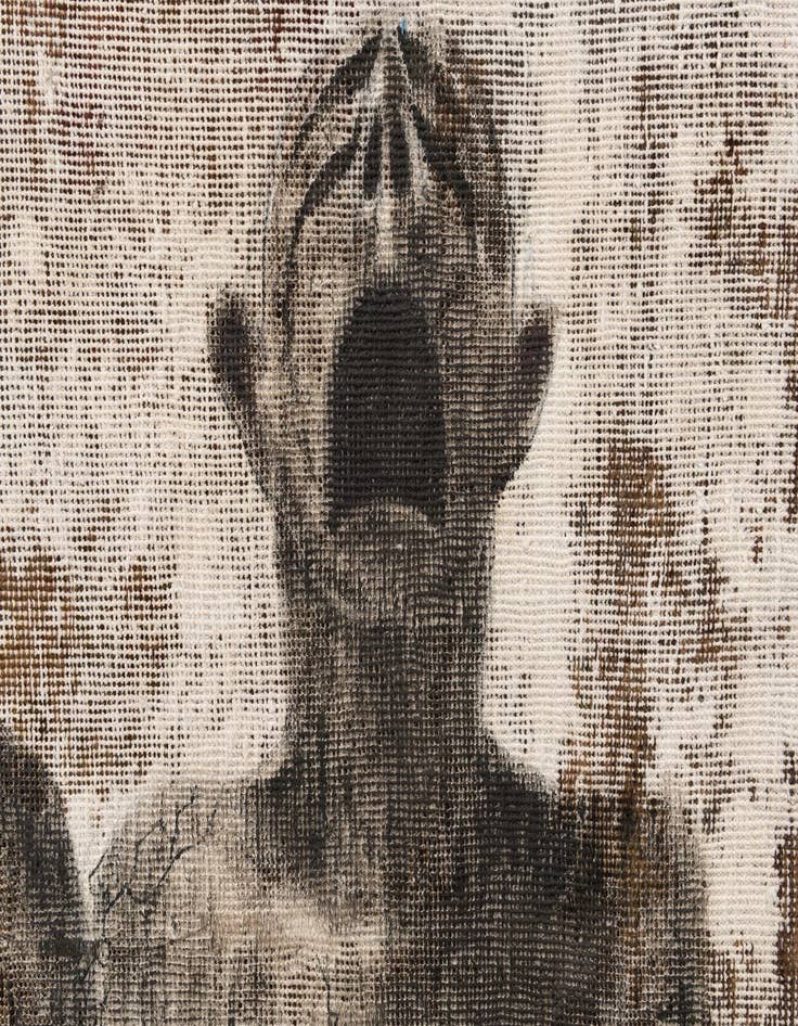 Detail image of 3' x 5' 9  Hand Knotted Ultra Vintage Persian Wool Rug