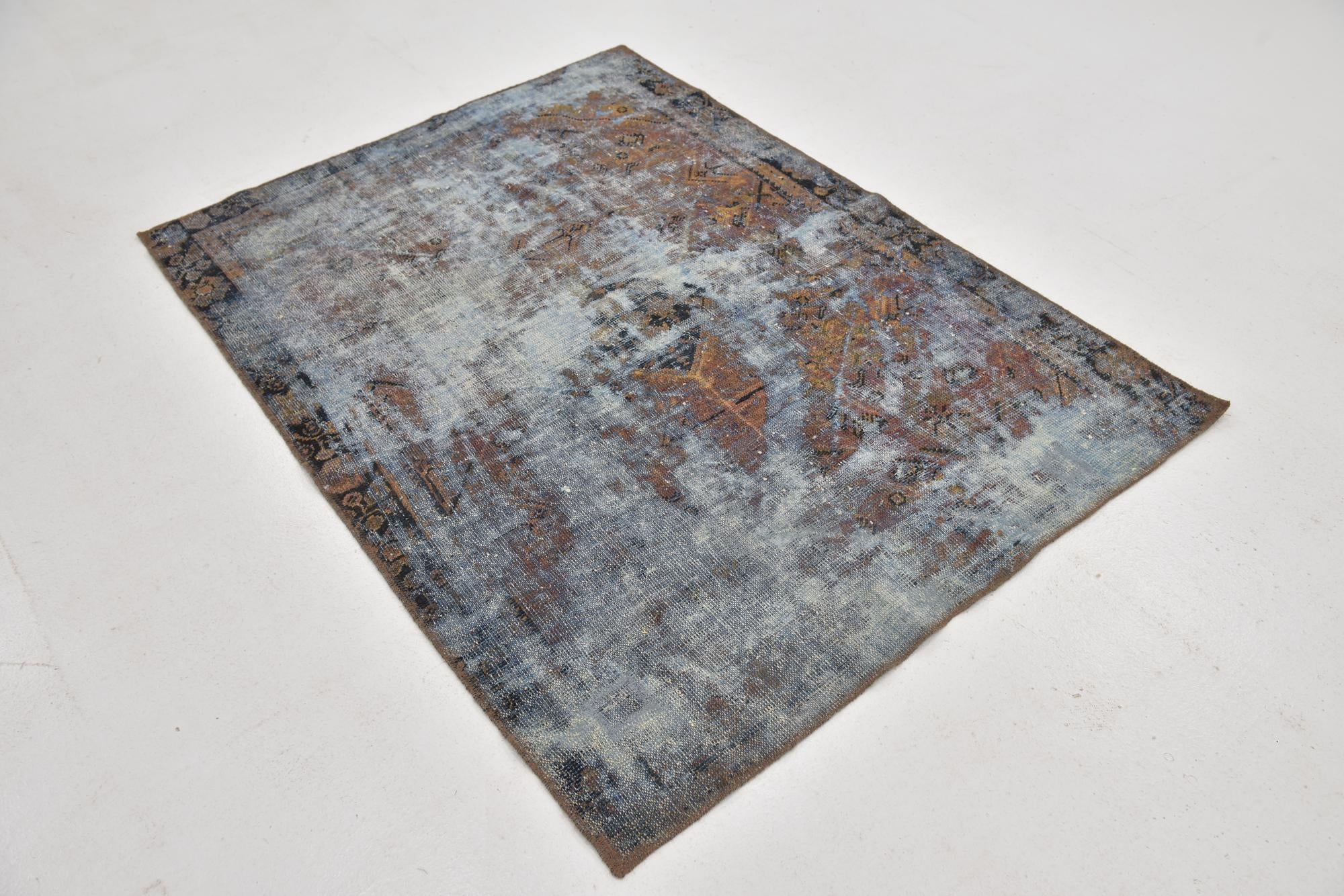 4' x 5' 6 Hand Knotted Ultra Vintage Persian Wool Rug