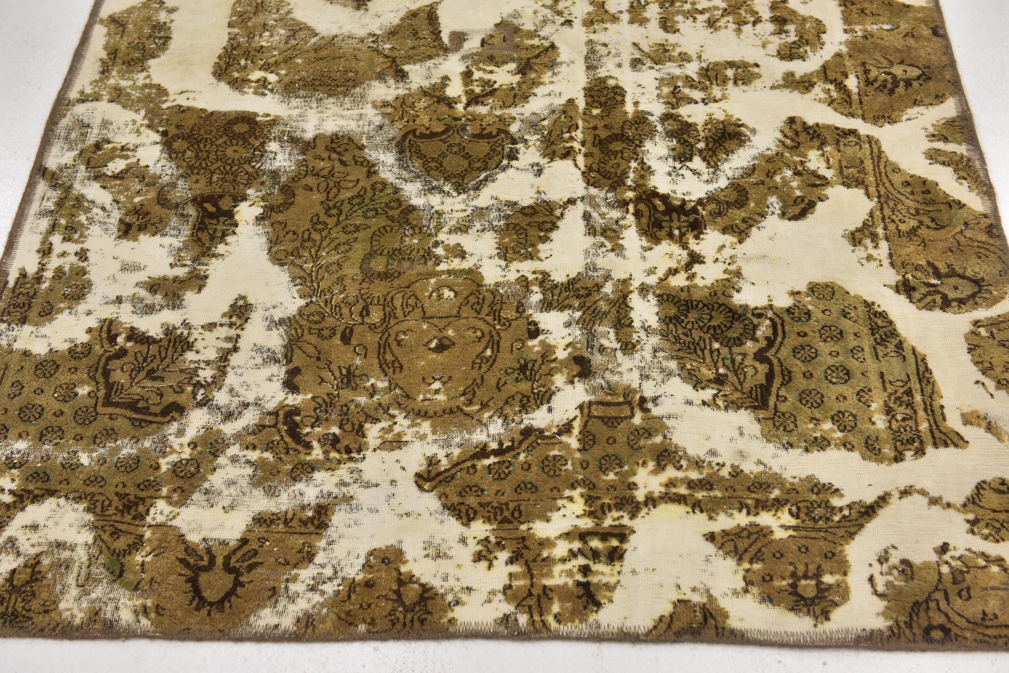 4' x 6' 2 Hand Knotted Ultra Vintage Persian Wool Rug