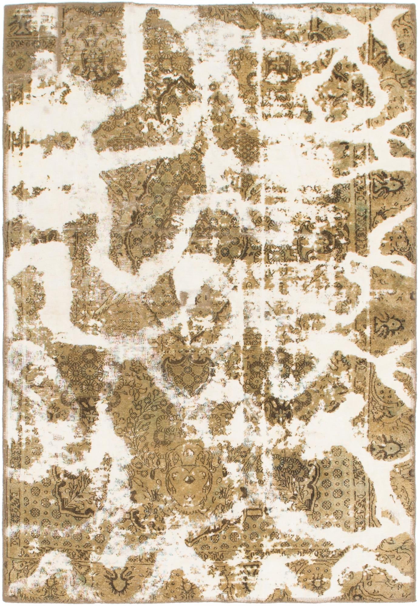 4' x 6' 2 Hand Knotted Ultra Vintage Persian Wool Rug