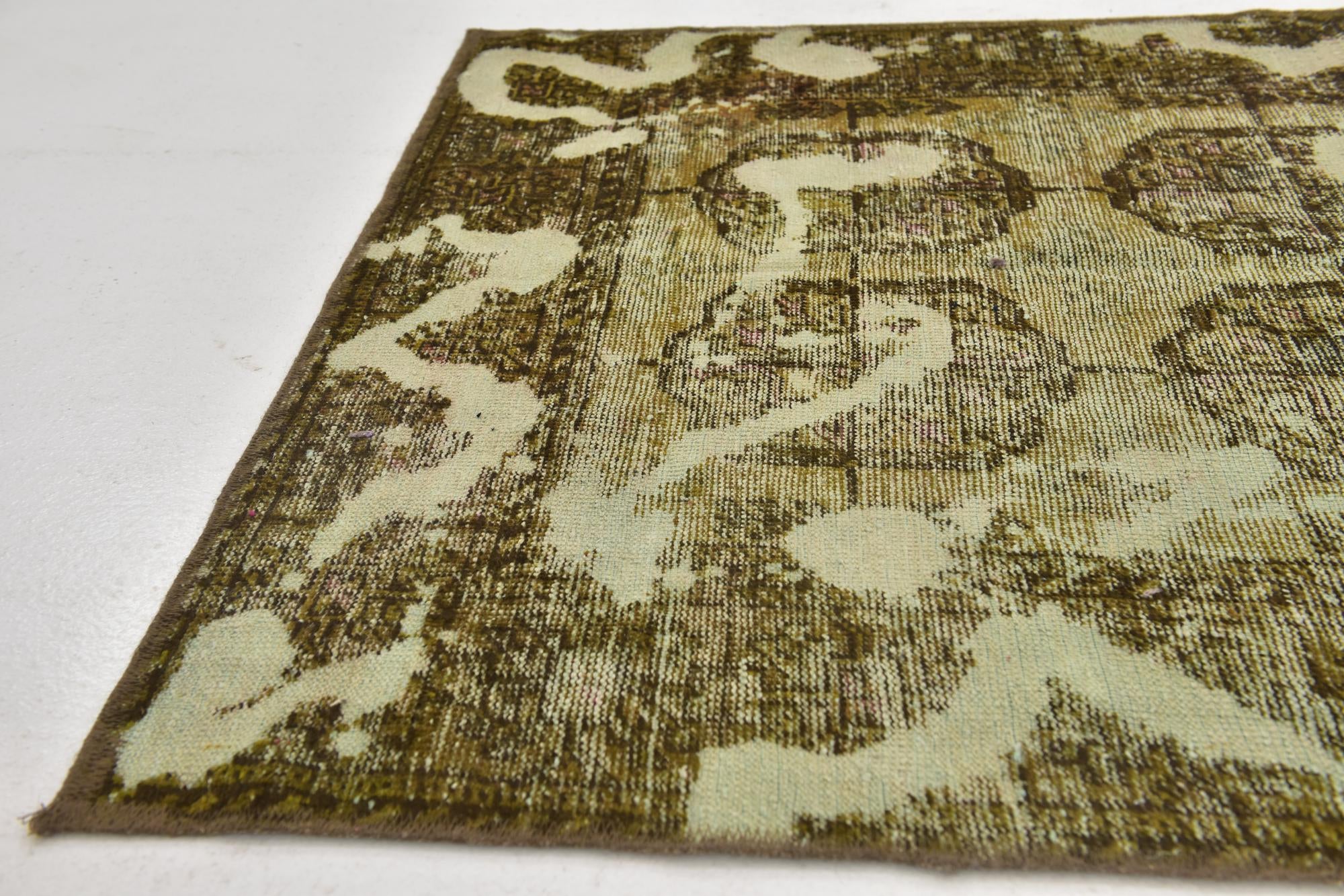 3' 6 x 6' Hand Knotted Ultra Vintage Persian Wool Rug