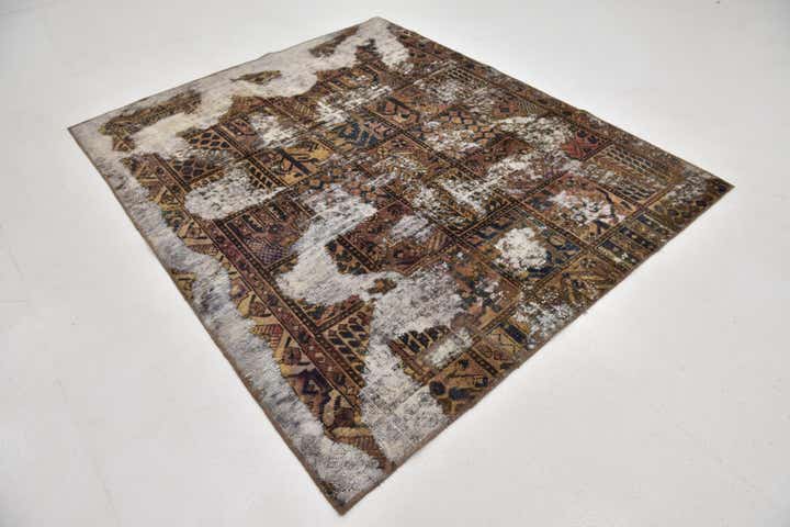 6' 3 x 7' 6 Hand Knotted Ultra Vintage Persian Wool Rug