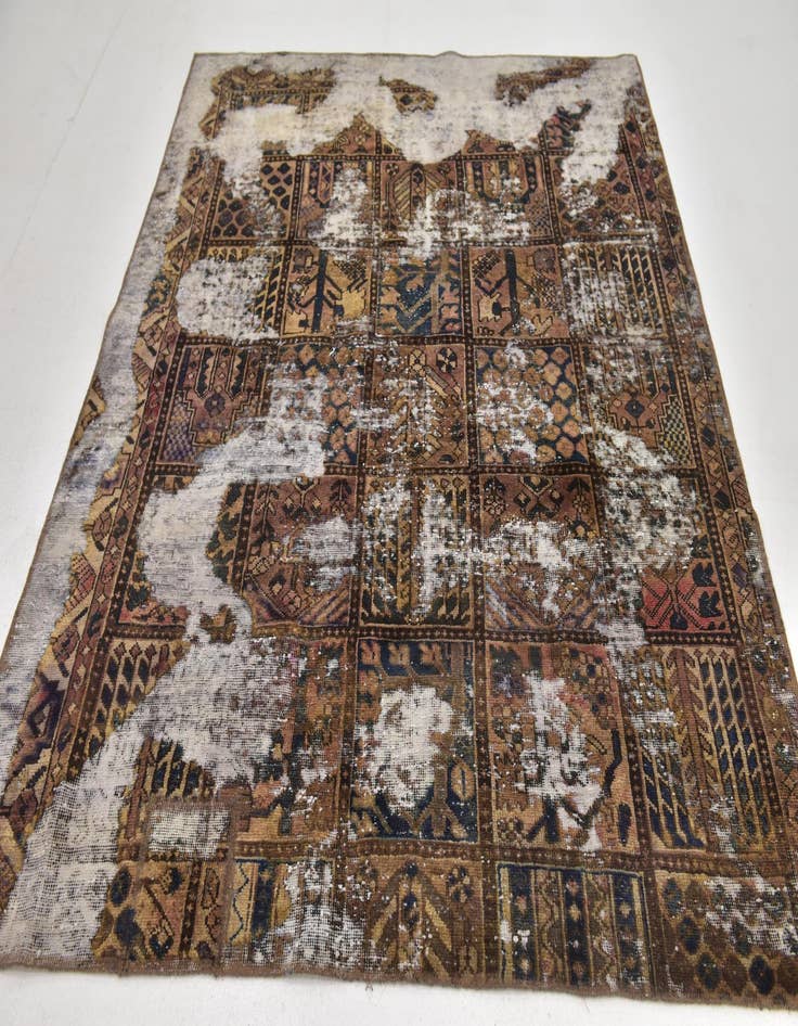 Detail image of 6' 3 x 7' 6  Hand Knotted Ultra Vintage Persian Wool Rug