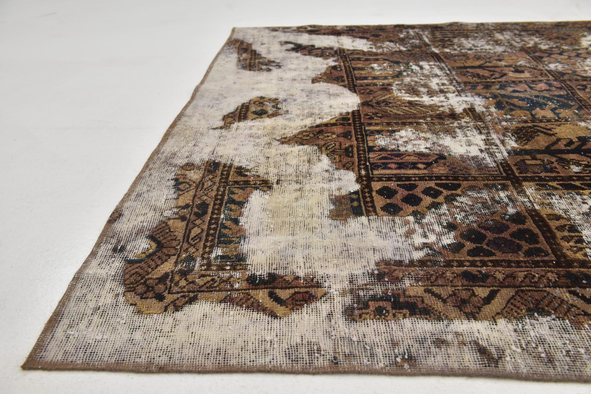 6' 3 x 7' 6 Hand Knotted Ultra Vintage Persian Wool Rug