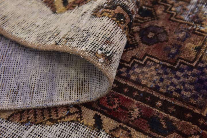6' 3 x 7' 6 Hand Knotted Ultra Vintage Persian Wool Rug