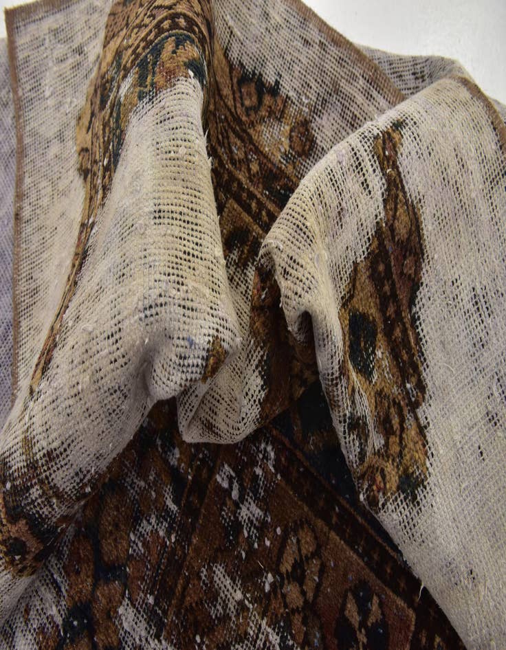 Detail image of 6' 3 x 7' 6  Hand Knotted Ultra Vintage Persian Wool Rug