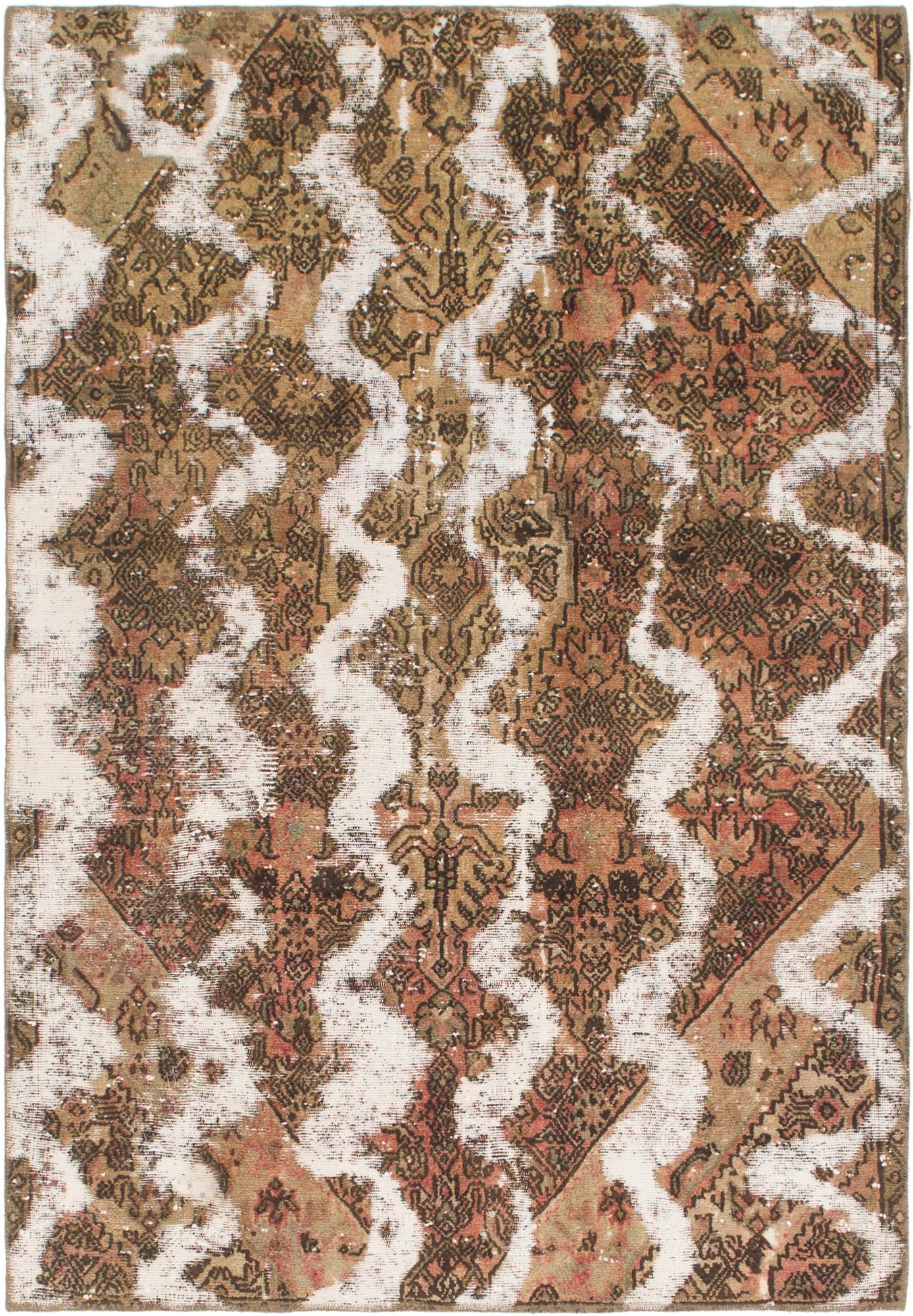 5' x 7' 2 Hand Knotted Ultra Vintage Persian Wool Rug