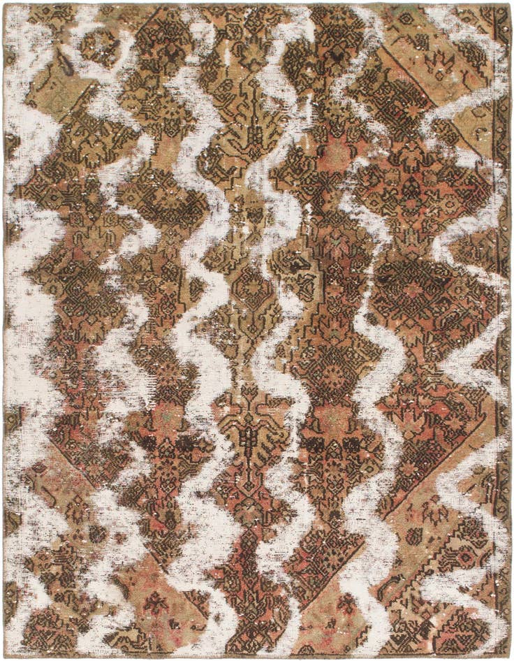 Detail image of 5' x 7' 2 Hand Knotted Ultra Vintage Persian Wool Rug