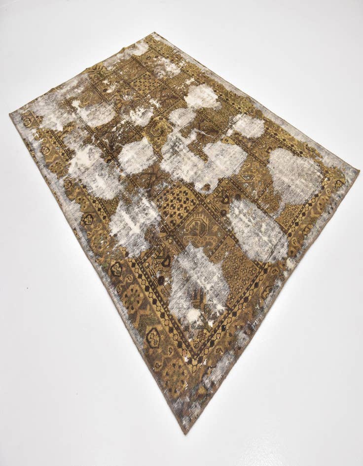 Detail image of 6' 3 x 9' 2  Hand Knotted Ultra Vintage Persian Wool Rug