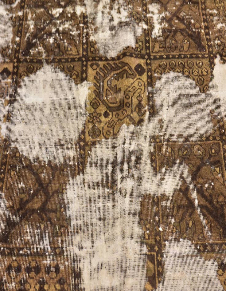 Detail image of 6' 3 x 9' 2  Hand Knotted Ultra Vintage Persian Wool Rug