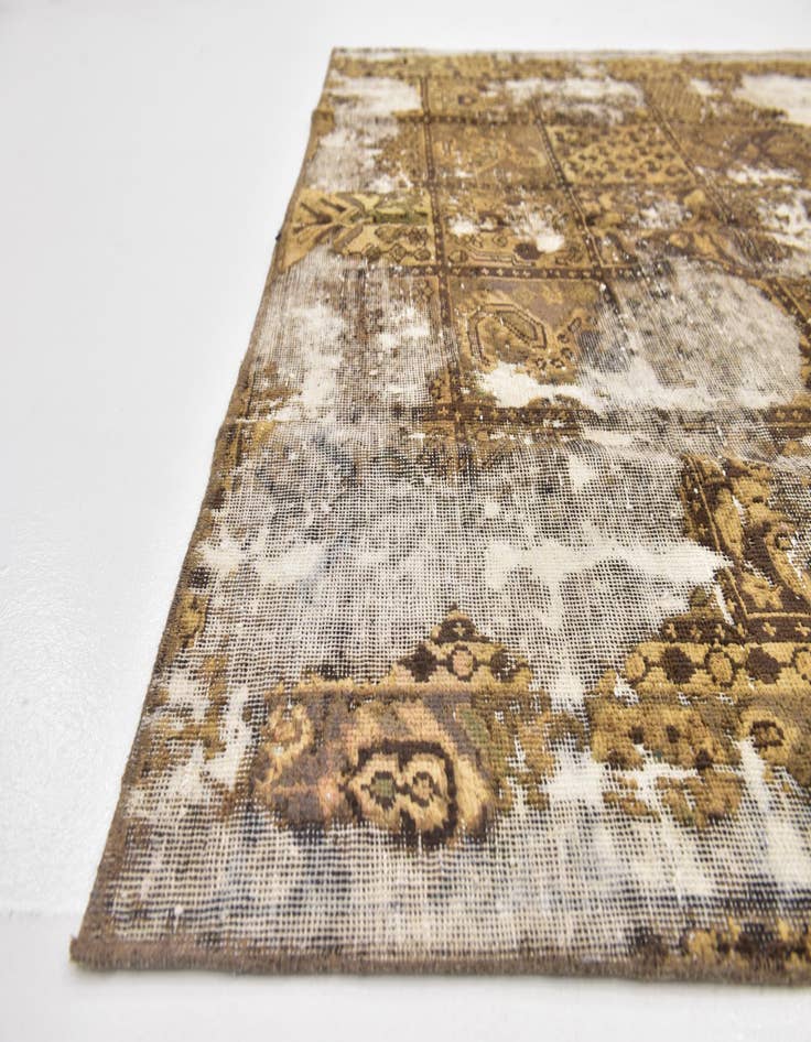 Detail image of 6' 3 x 9' 2  Hand Knotted Ultra Vintage Persian Wool Rug