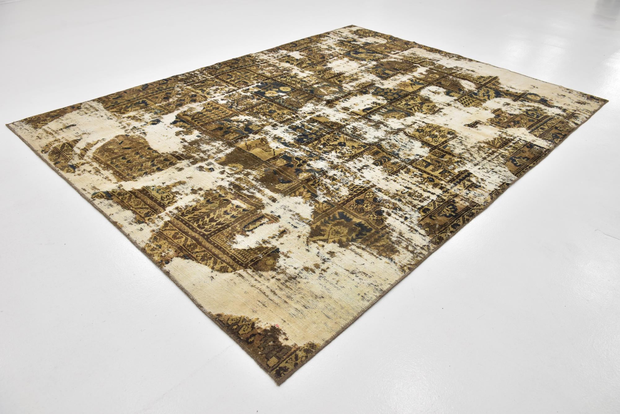 7' 5 x 10' Hand Knotted Ultra Vintage Persian Wool Rug