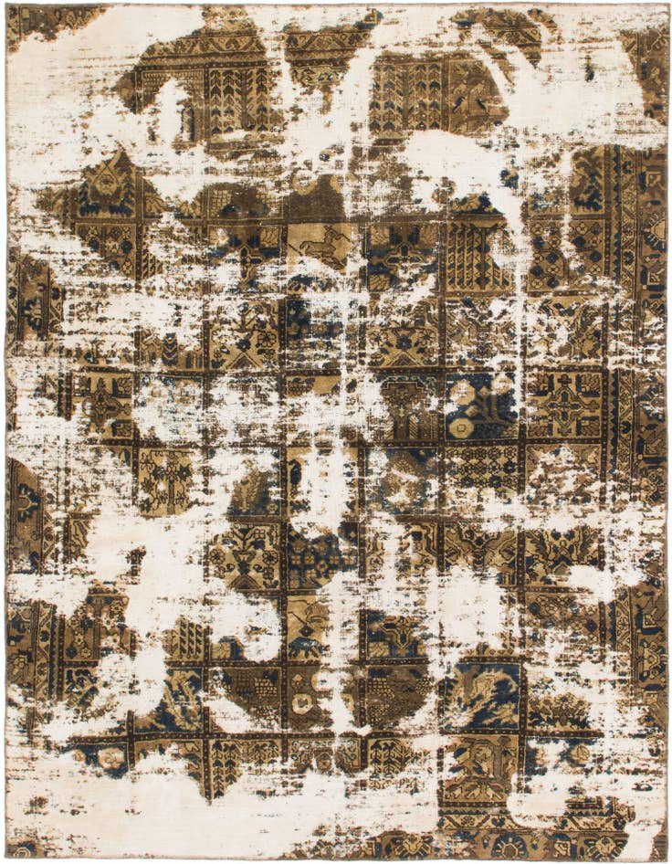 Detail image of 7' 5 x 10' Hand Knotted Ultra Vintage Persian Wool Rug