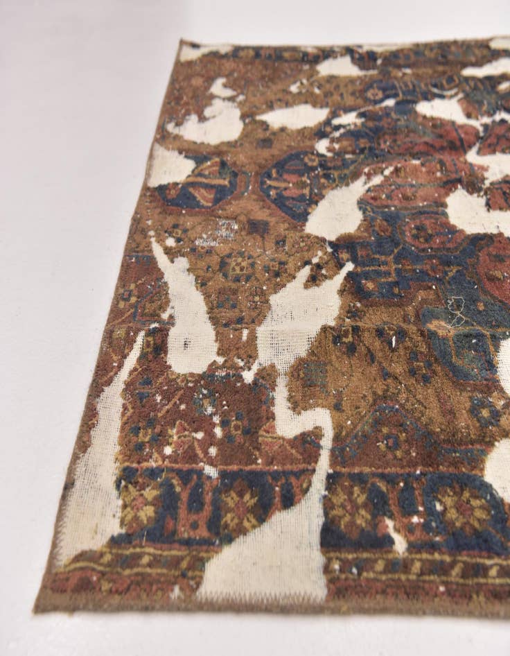 Detail image of 4' 8 x 7' 4  Hand Knotted Ultra Vintage Persian Wool Rug