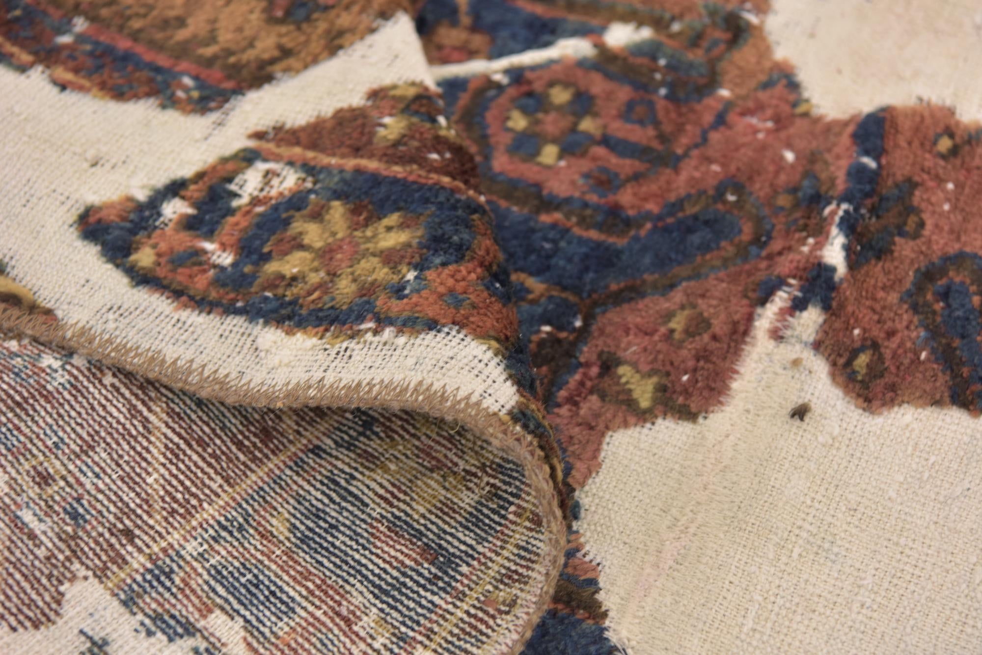 4' 8 x 7' 4 Hand Knotted Ultra Vintage Persian Wool Rug