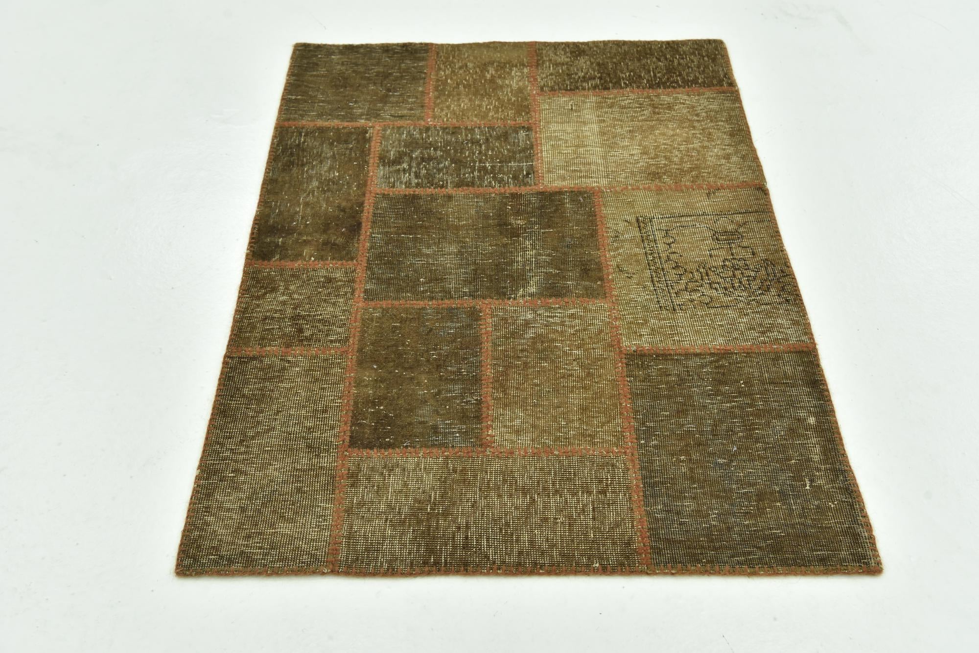 3' x 4' 2 Hand Knotted Ultra Vintage Persian Wool Rug