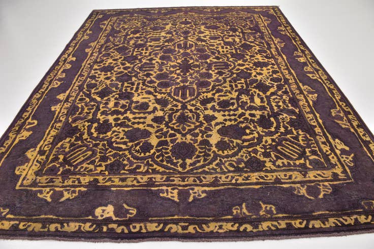 Detail image of 8' 6 x 10' 10 Hand Knotted Ultra Vintage Persian Wool Rug