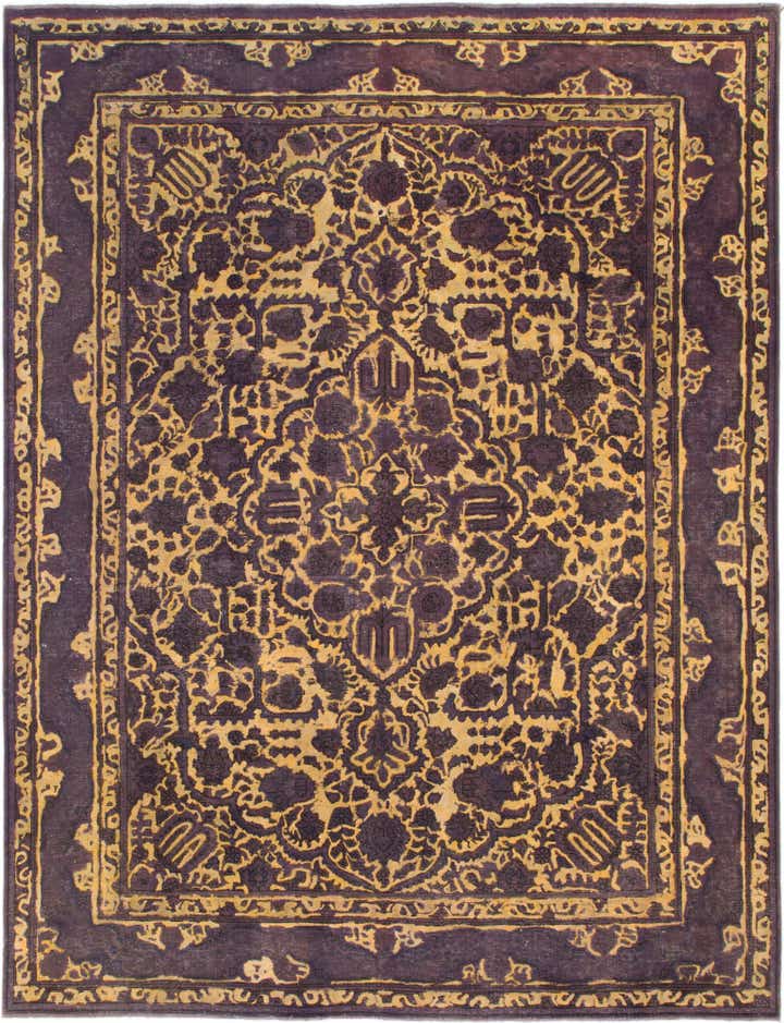 8' 6 x 10' 10 Hand Knotted Ultra Vintage Persian Wool Rug