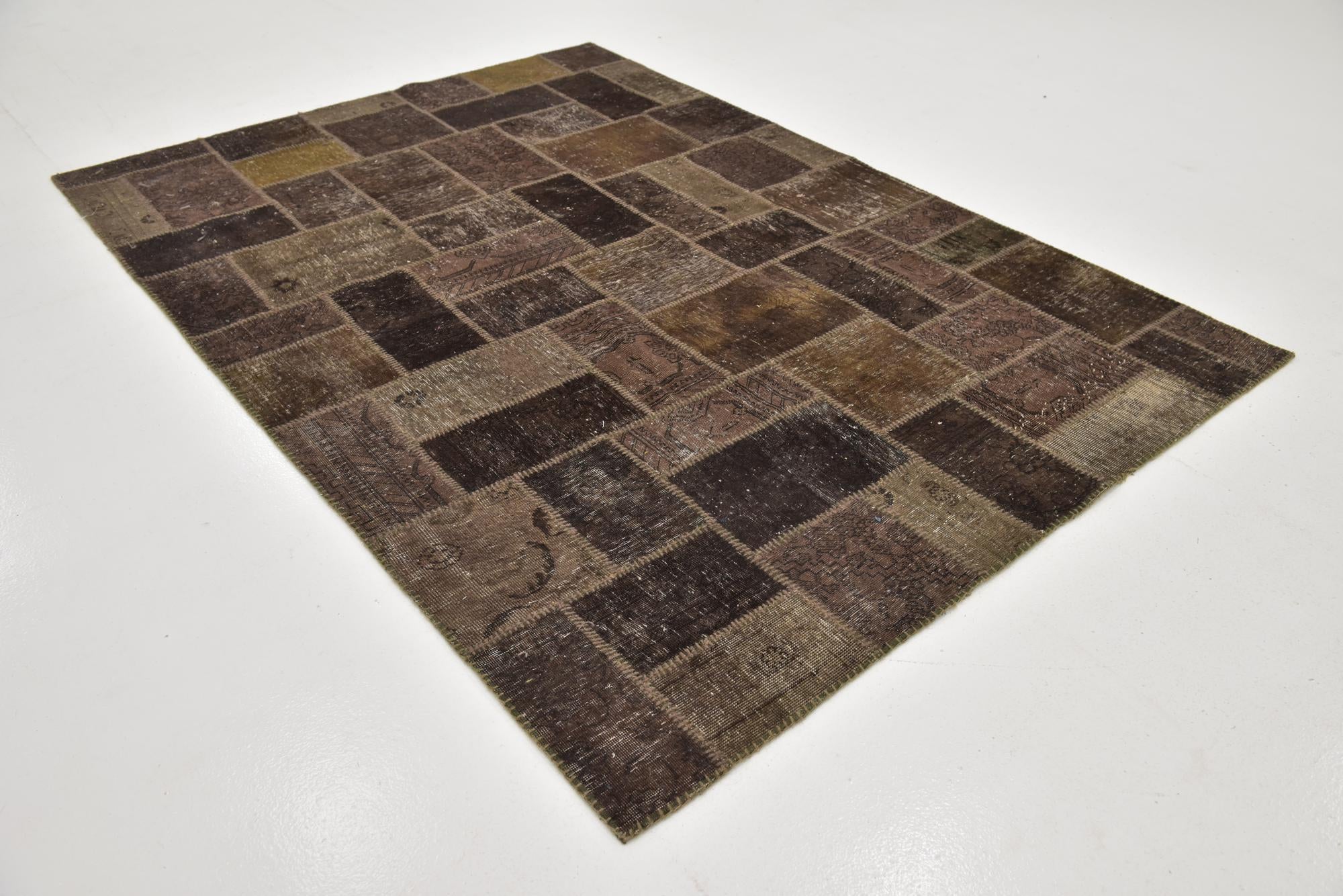 5' 10 x 8' 3 Hand Knotted Ultra Vintage Persian Wool Rug