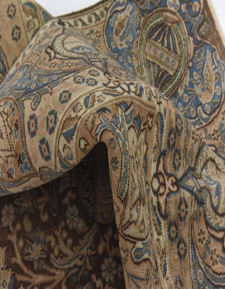 Detail image of 9' 4 x 13'  Hand Knotted Ultra Vintage Persian Wool Rug