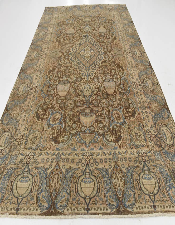 Detail image of 9' 4 x 13'  Hand Knotted Ultra Vintage Persian Wool Rug