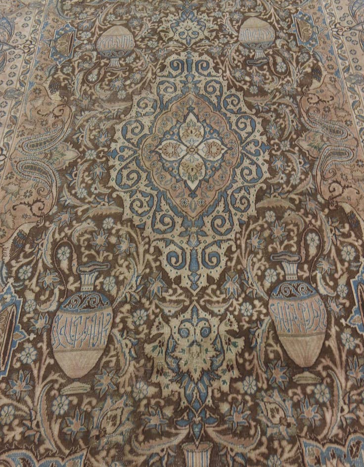 Detail image of 9' 4 x 13'  Hand Knotted Ultra Vintage Persian Wool Rug