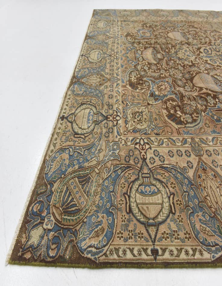 Detail image of 9' 4 x 13'  Hand Knotted Ultra Vintage Persian Wool Rug