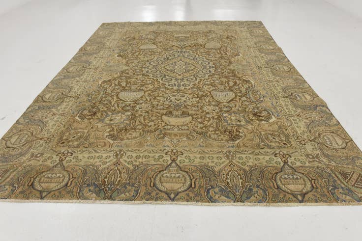 Detail image of 9' x 12' Hand Knotted Ultra Vintage Persian Wool Rug