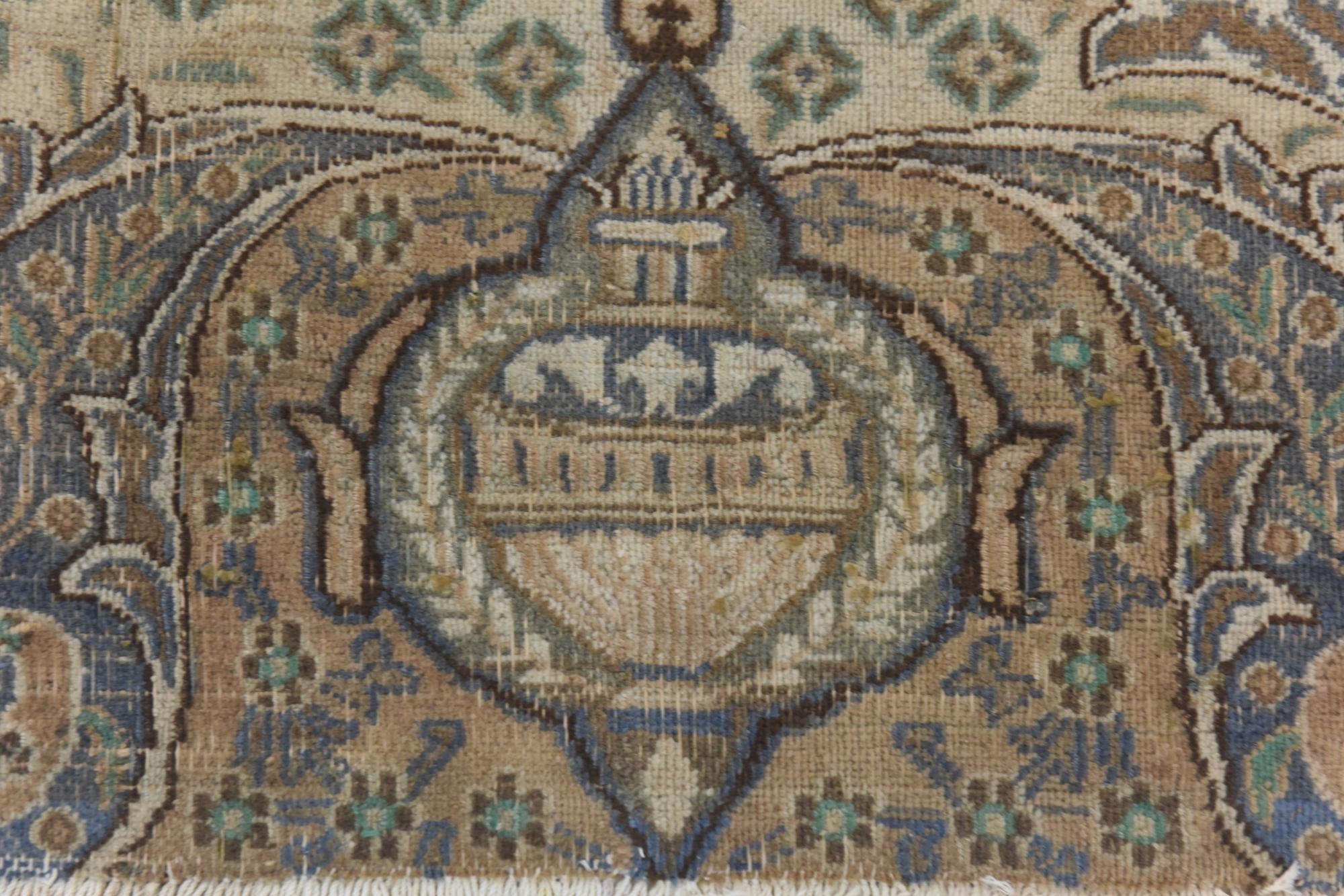 9' x 12' Hand Knotted Ultra Vintage Persian Wool Rug