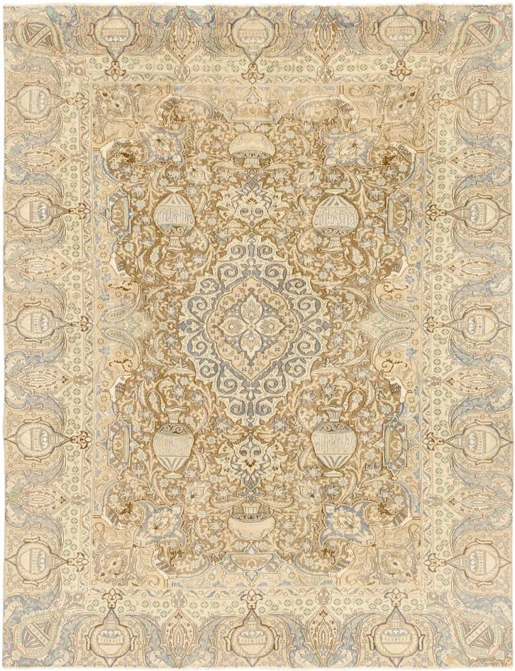 Detail image of 9' x 12' Hand Knotted Ultra Vintage Persian Wool Rug