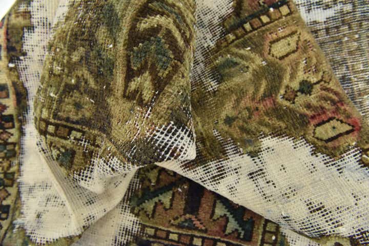 5' 7 x 7' 5 Hand Knotted Ultra Vintage Persian Wool Rug