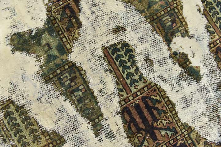 5' 7 x 7' 5 Hand Knotted Ultra Vintage Persian Wool Rug