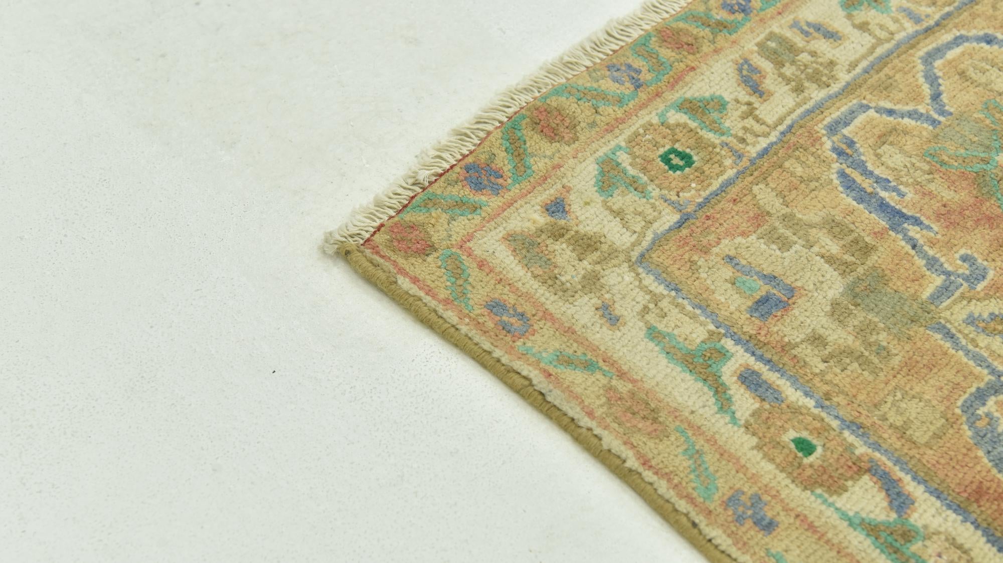 6' 2 x 10' 4 Hand Knotted Ultra Vintage Persian Wool Rug