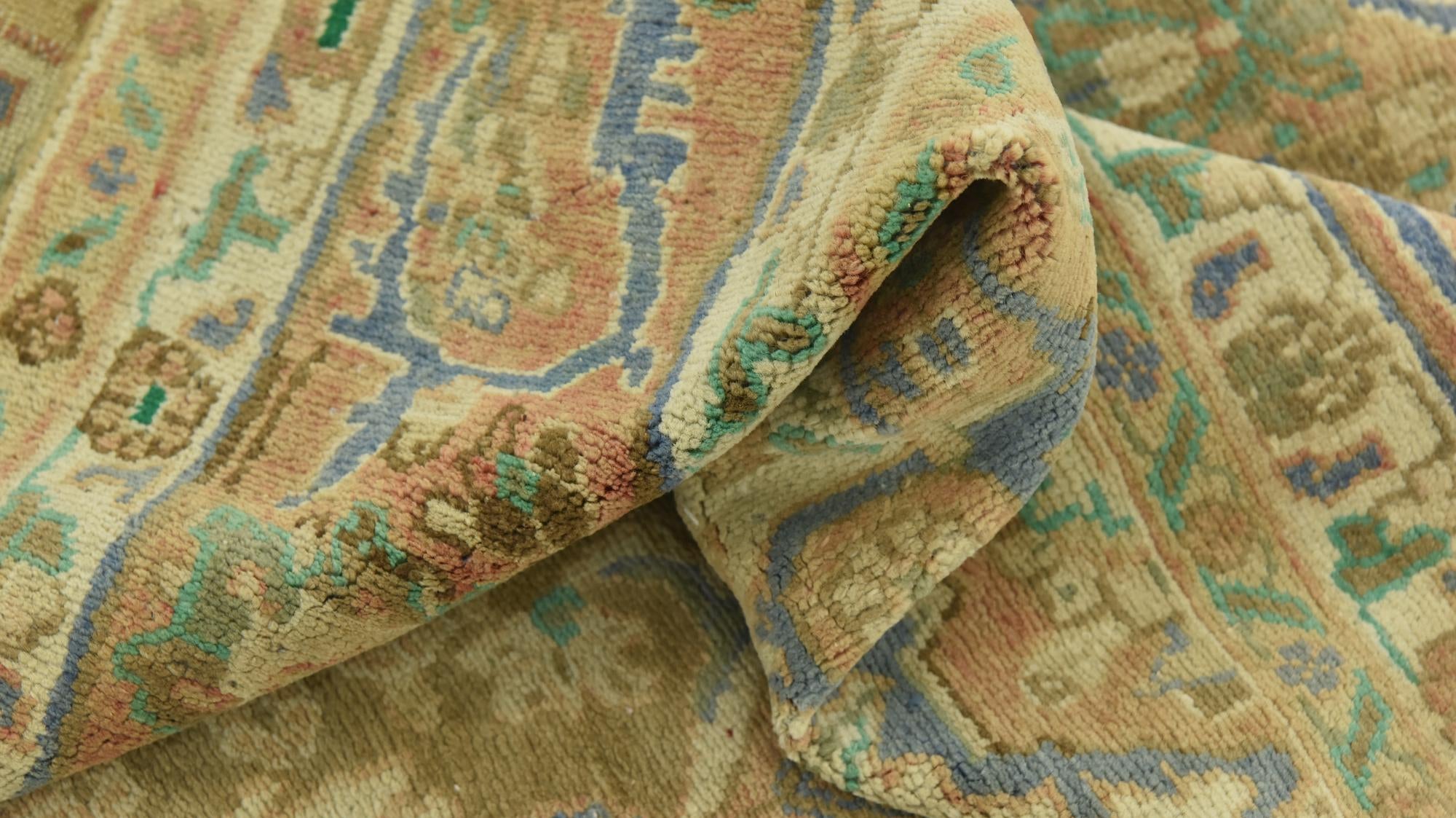 6' 2 x 10' 4 Hand Knotted Ultra Vintage Persian Wool Rug