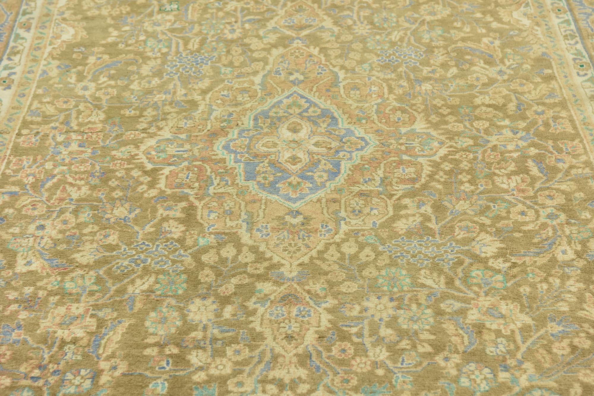 6' 2 x 10' 4 Hand Knotted Ultra Vintage Persian Wool Rug