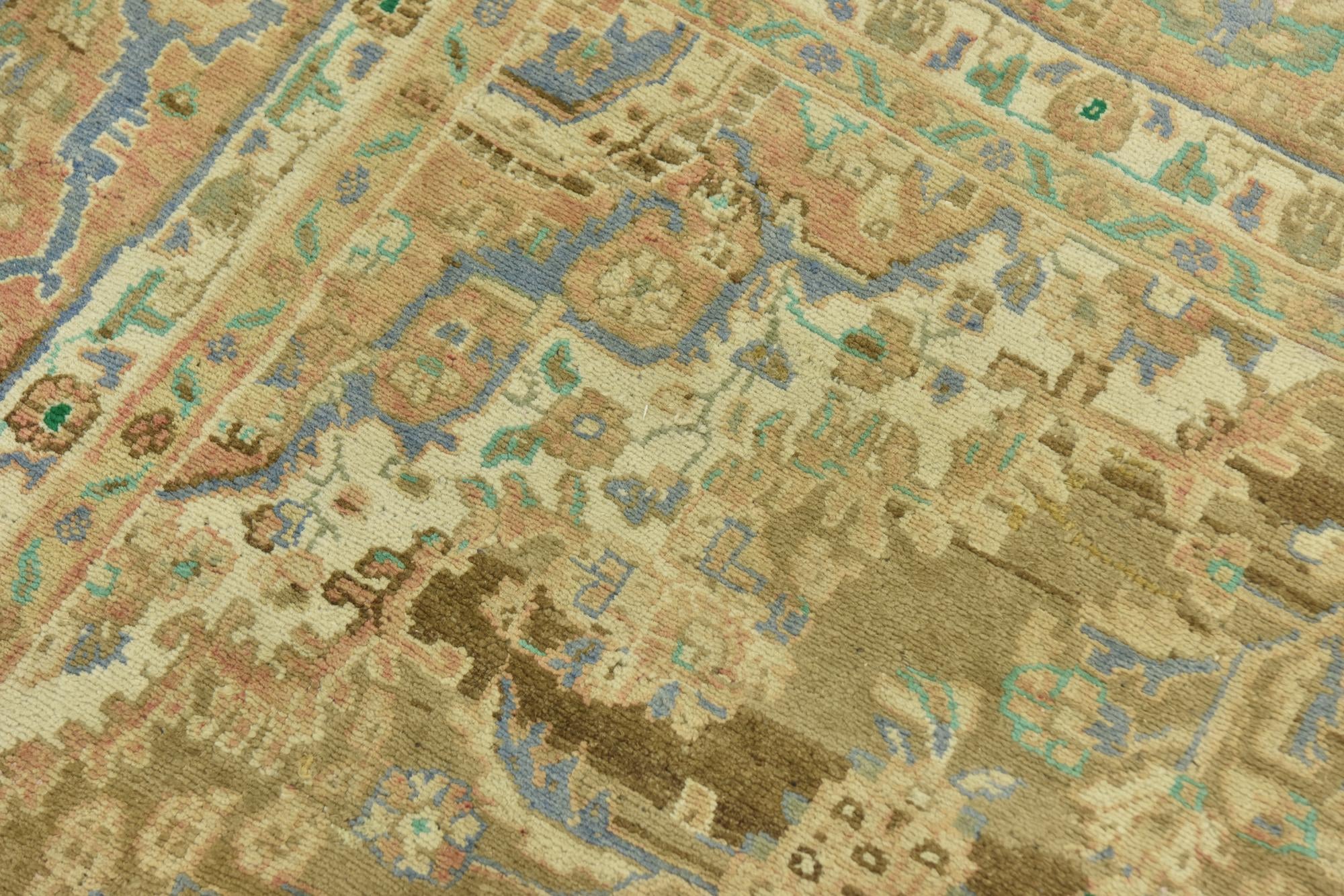 6' 2 x 10' 4 Hand Knotted Ultra Vintage Persian Wool Rug