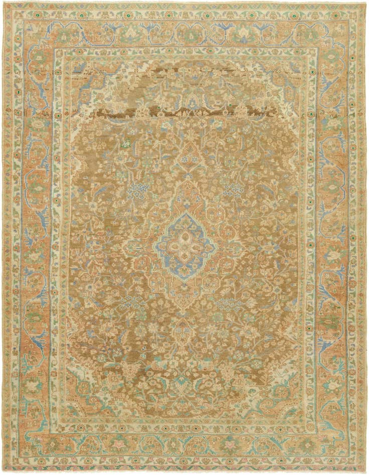 Detail image of 6' 2 x 10' 4 Hand Knotted Ultra Vintage Persian Wool Rug
