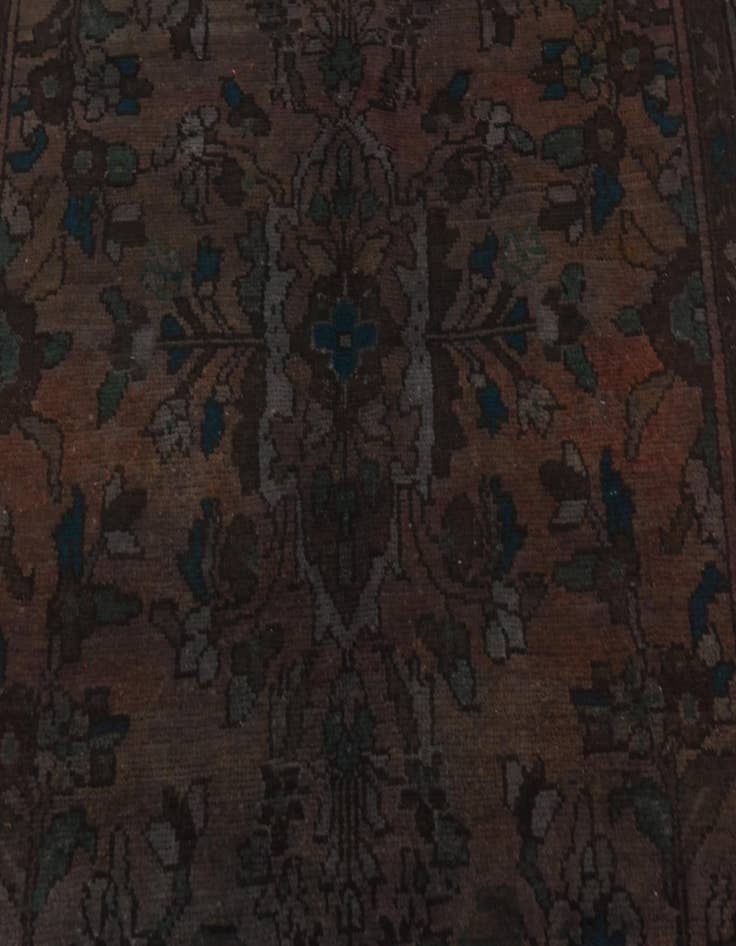 Detail image of 3' 9 x 6' 9 Hand Knotted Ultra Vintage Persian Wool Rug