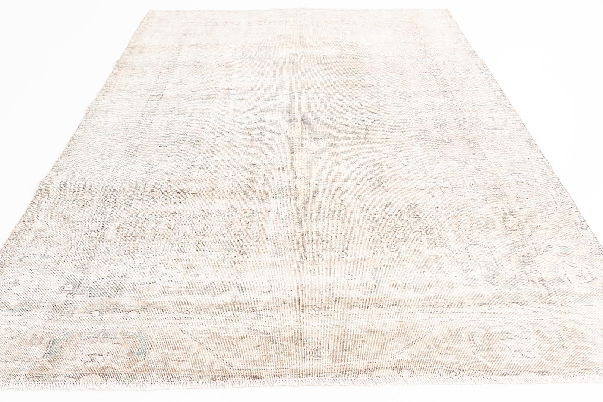 6' 6 x 9' 7 Hand Knotted Ultra Vintage Persian Wool Rug