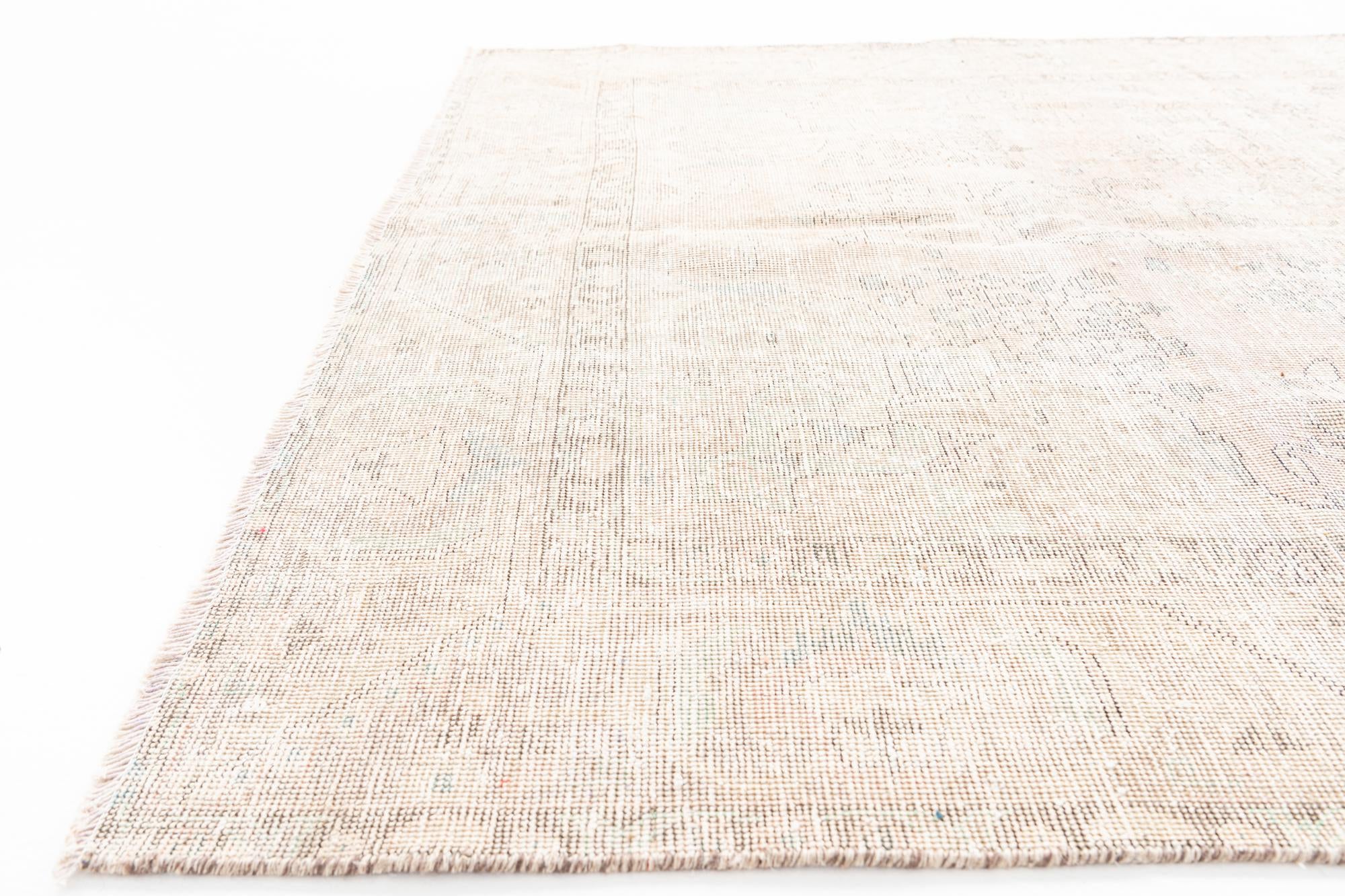 6' 6 x 9' 7 Hand Knotted Ultra Vintage Persian Wool Rug