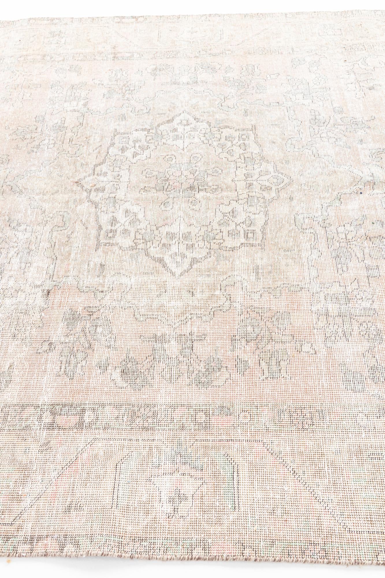 6' 6 x 9' 7 Hand Knotted Ultra Vintage Persian Wool Rug
